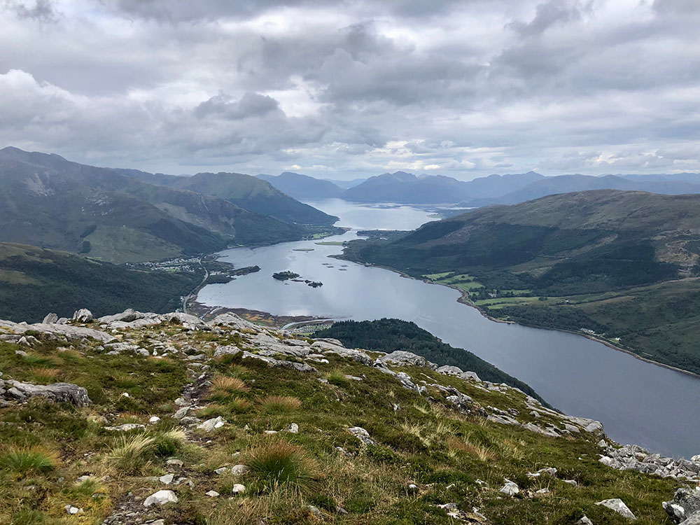 Loch Leven and Loch Linnhe from the Pap of Glencoe