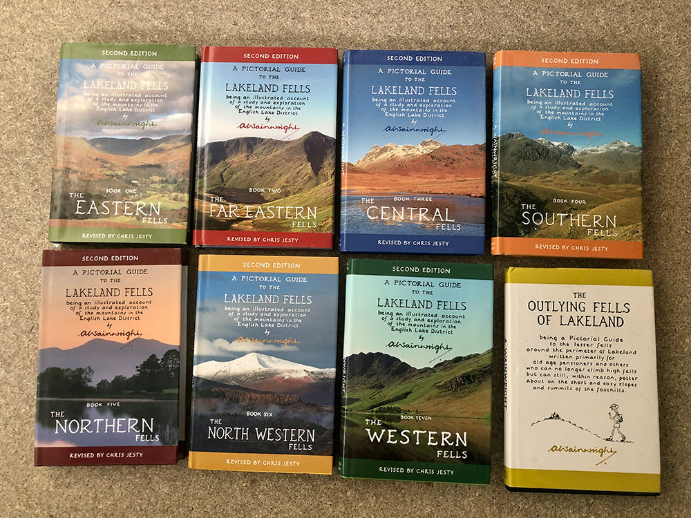 Wainwright Pictorial Guide to the Lakeland Fells books and the Outlying Fells Lakeland book