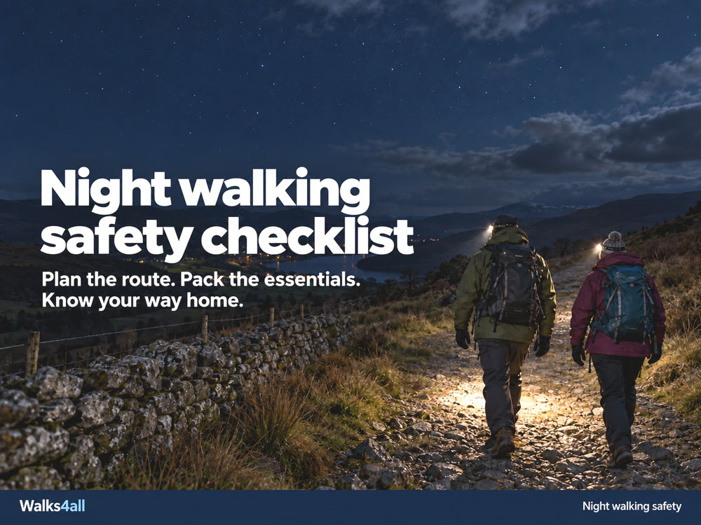 Night walking safety checklist