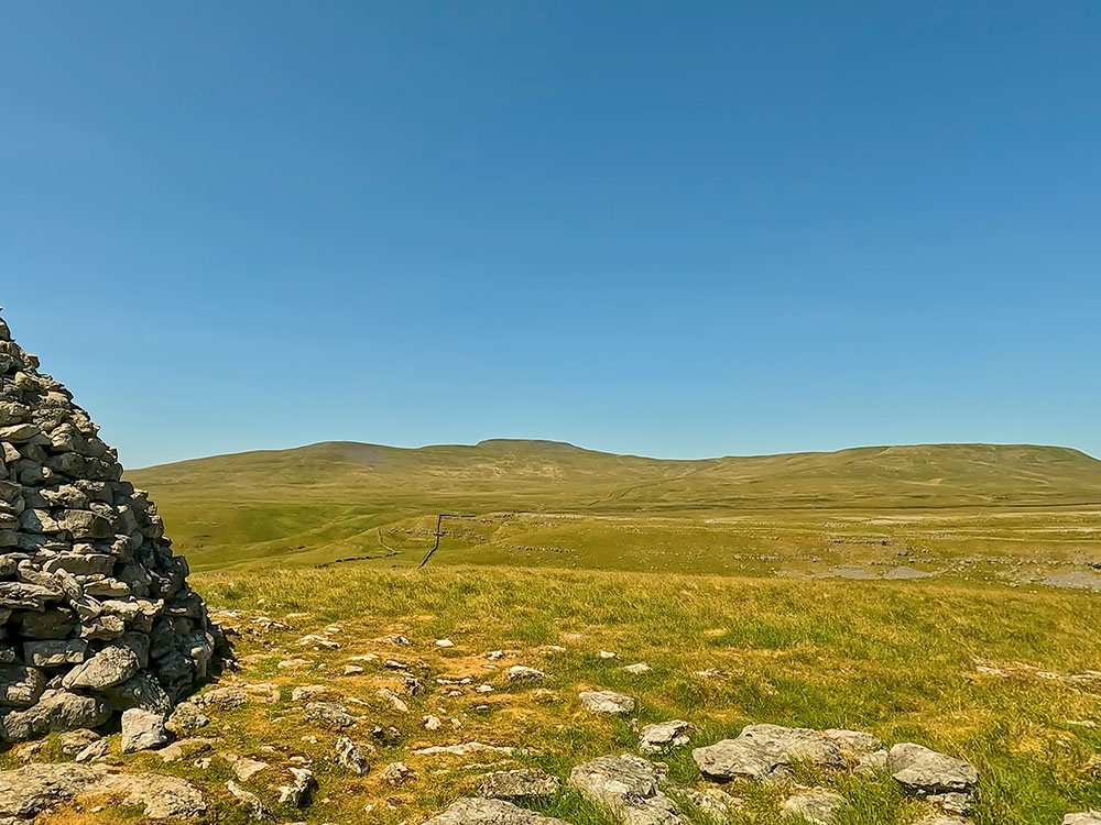 Ingleborough and Simon Fell from a cairn