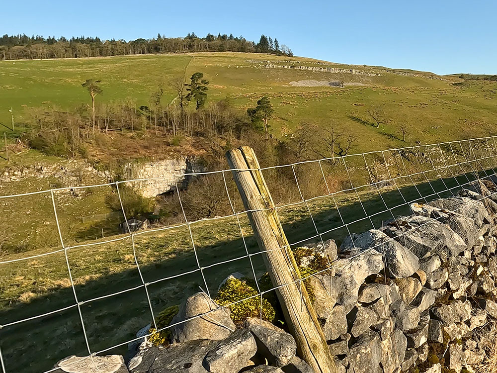 Looking across to Ingleborough Cave from Long Lane