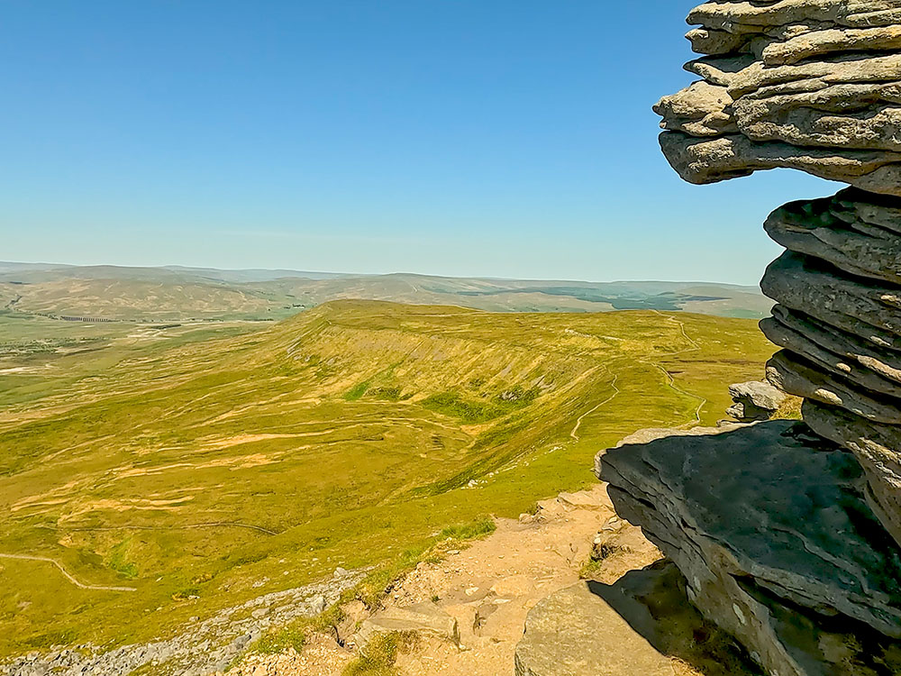 Looking along the top of Simon Fell from Ingleborough