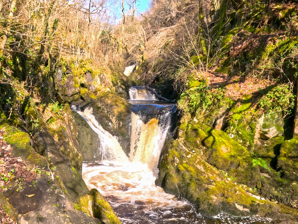 Upper waterfalls at Pecca Falls