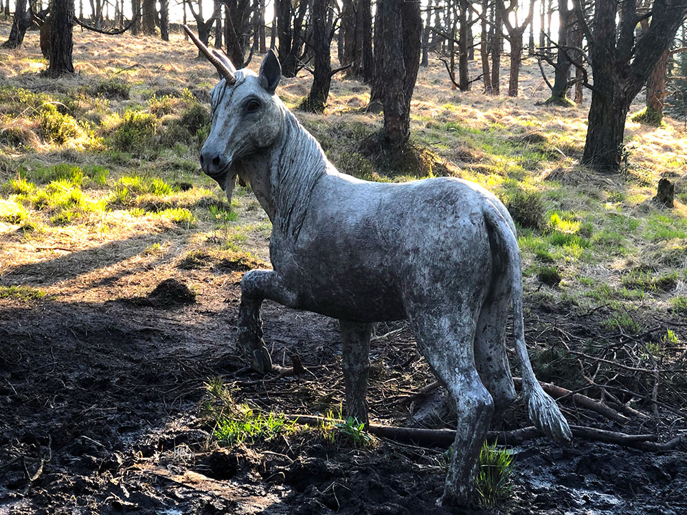 A unicorn in the Pendle Sculpture Trail