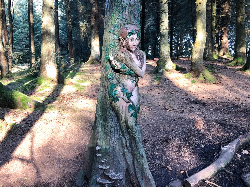Dryad in the Pendle Sculpture Trail near Pendle Hill