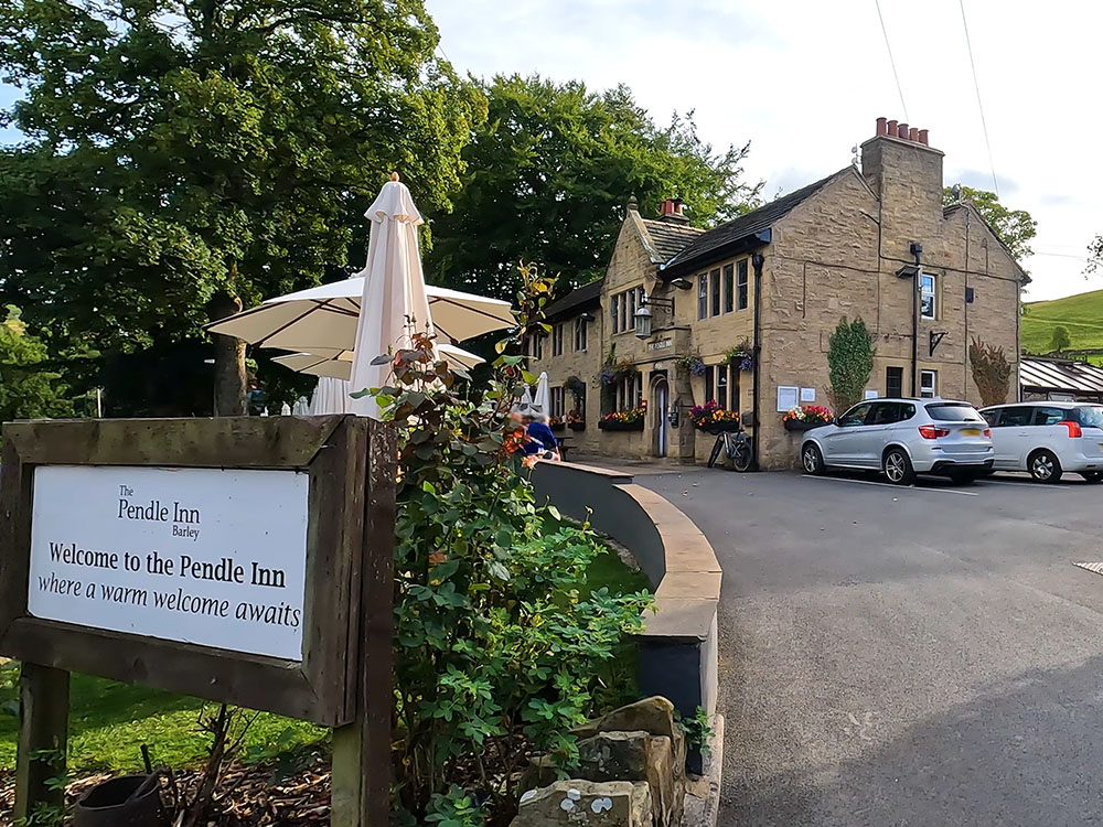 Entrance to the Pendle Inn in Barley