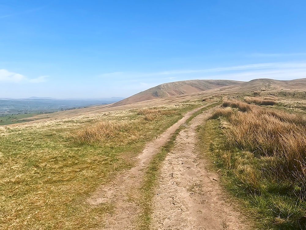 The path from the Nick of Pendle heading up onto Apronfull Hill
