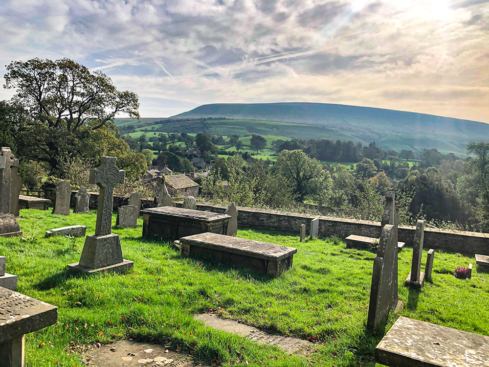 Pendle Hill from St Leonard's church in Downham