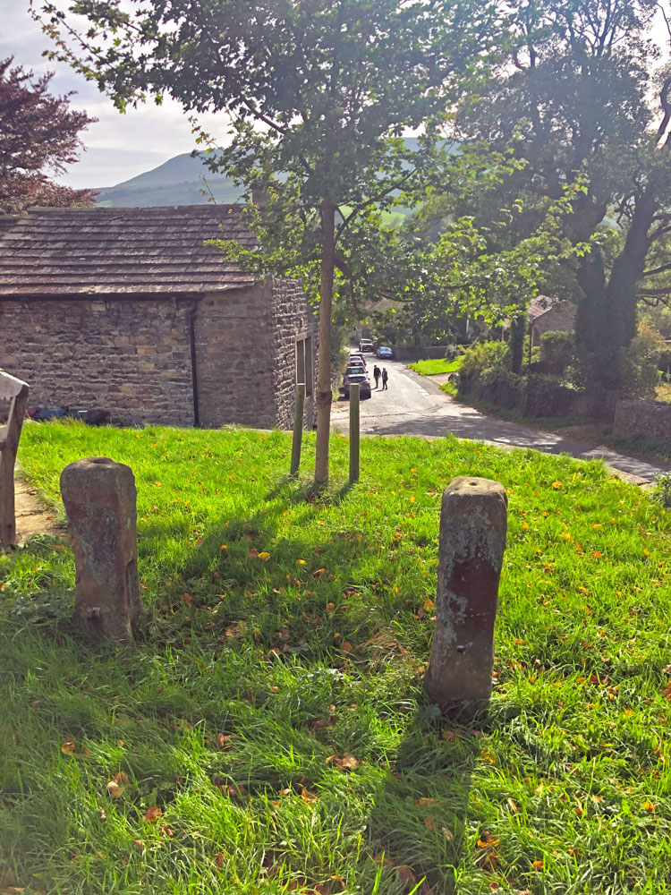 Stocks at Downham with Pendle Hill in the background