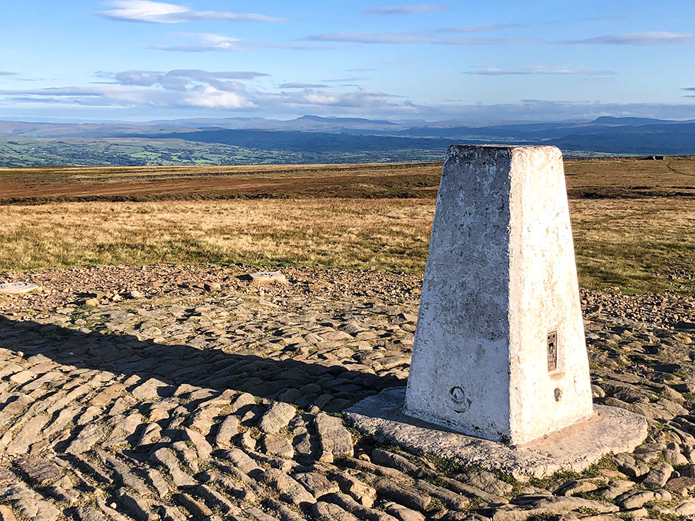 The Yorkshire Three Peaks from the summit of Pendle Hill