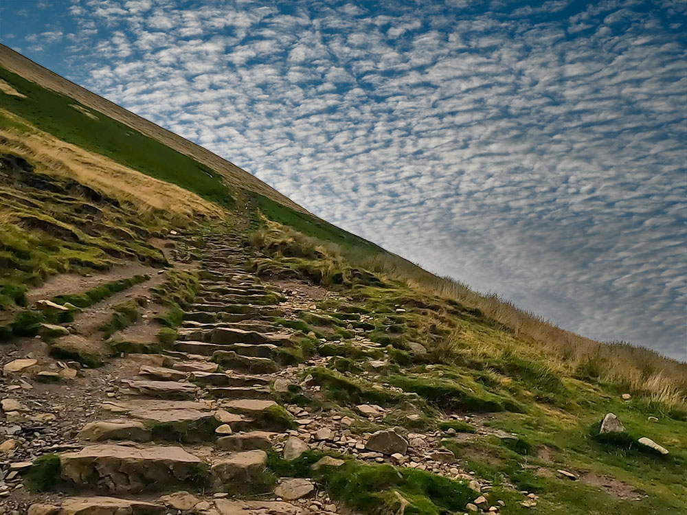 The steep steps on Pendle Hill