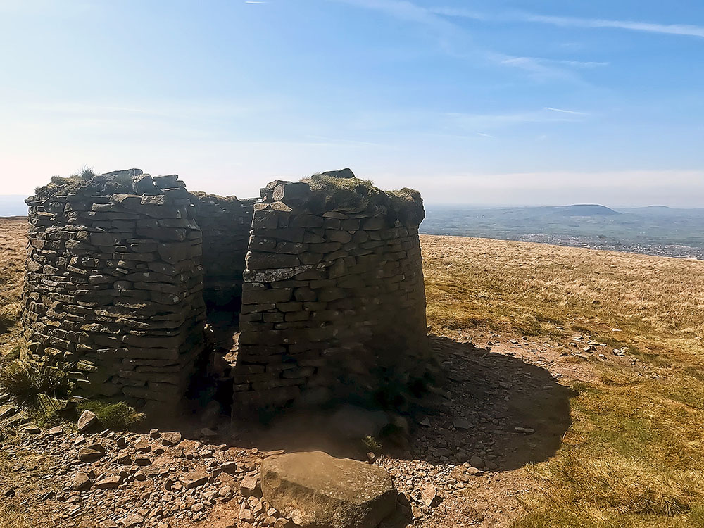 The weather shelter on Pendle Hill
