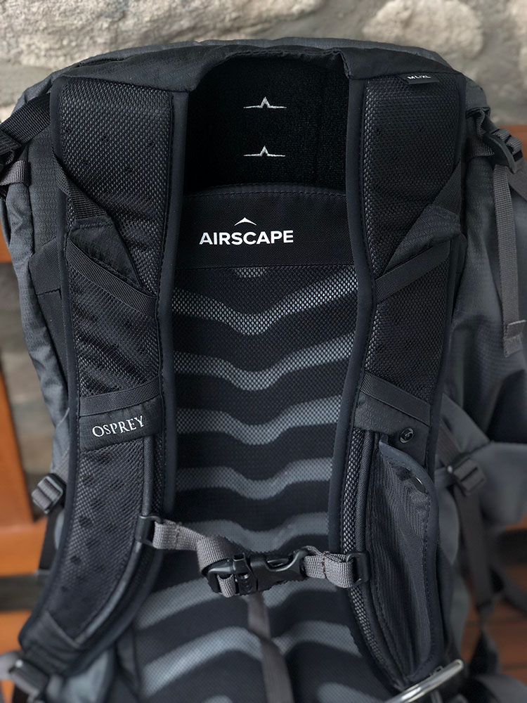 Adjustable Velcro back re-inserted into the rucksack