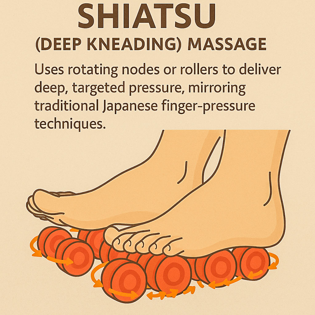 Infographic describing shiatsu massage