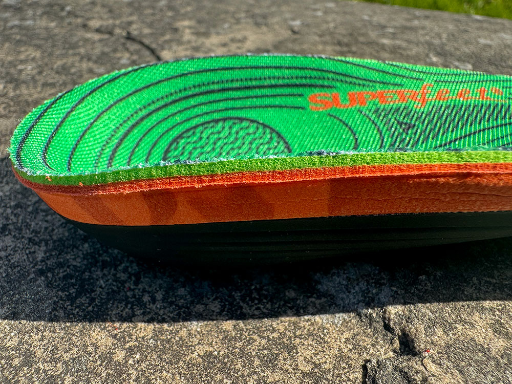 Heel cup in a Superfeet insole