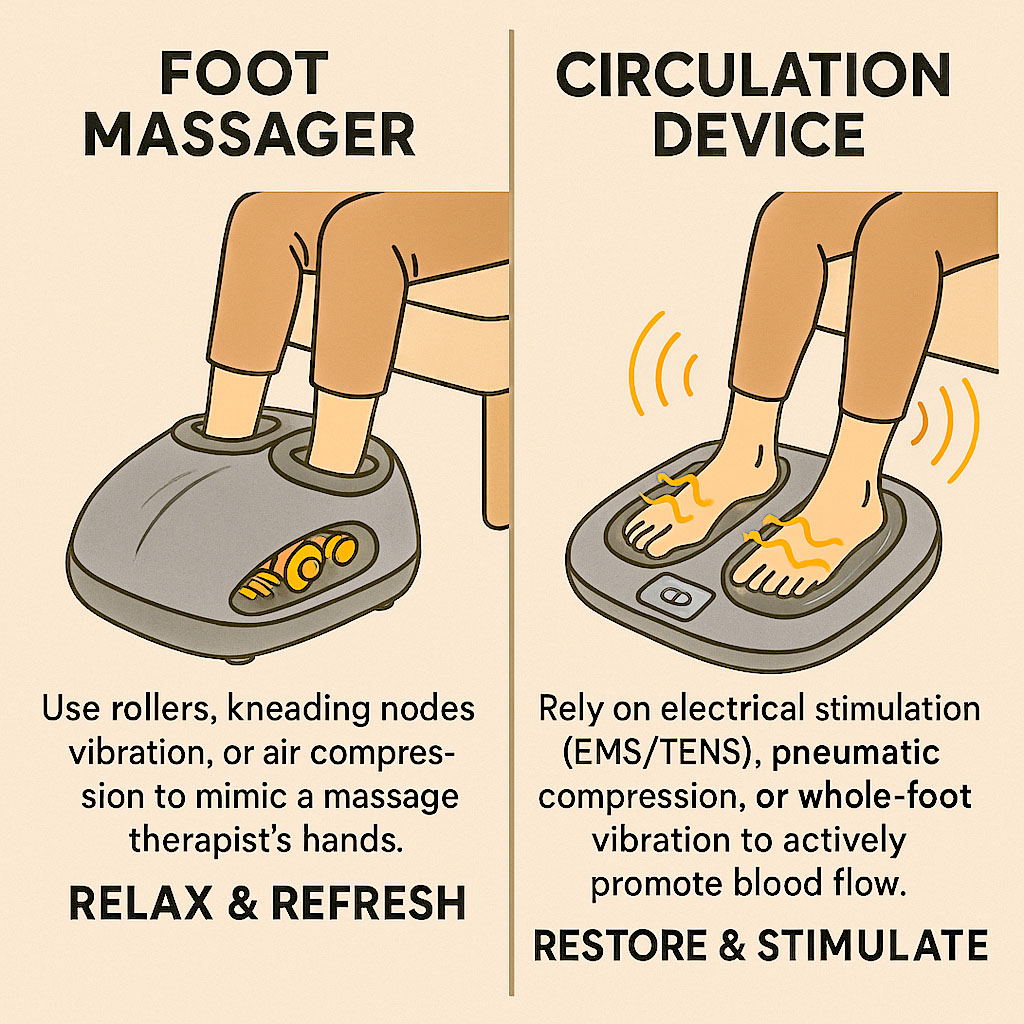 How a foot massager and circulation device work