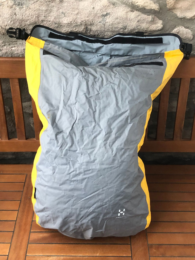 My Haglofs 30L dryback with additional velcro closure