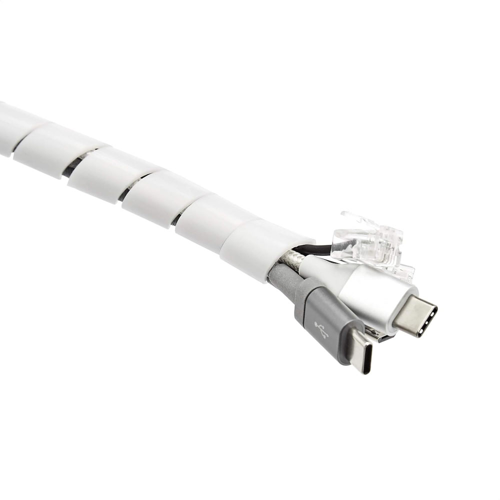 Amazon Basics cable tidy sleeve - in use