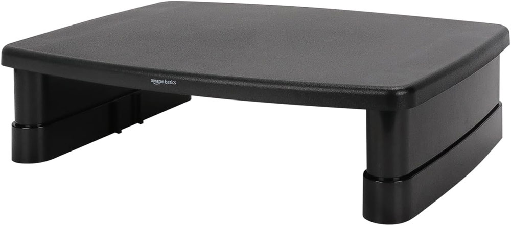 Amazon Basics Rectangular Adjustable Computer Monitor Riser