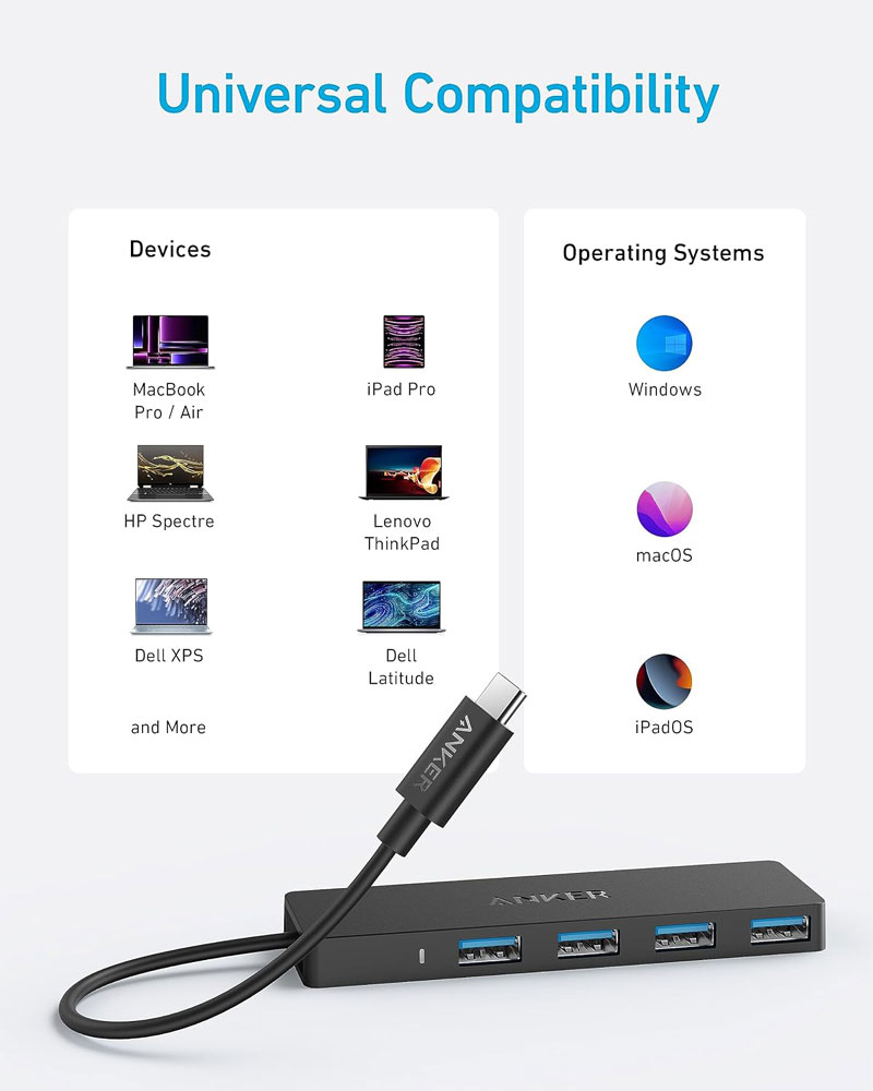 Anker 4-port USB 3.0 hub - compatibility