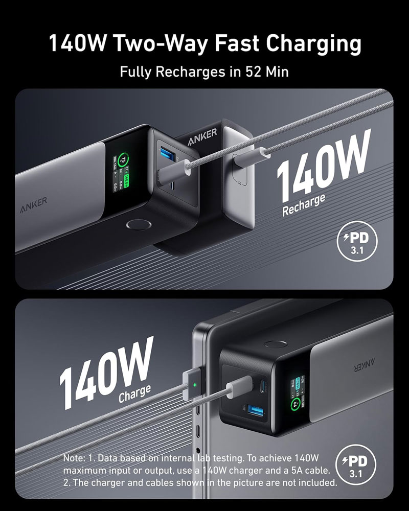 Anker 737 PowerCore 24K - fast charging