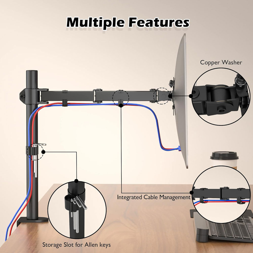 BONTEC single monitor arm - features