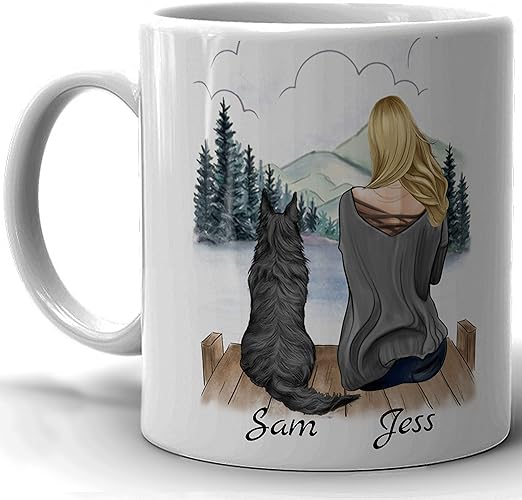 Personalised Tea/Coffee Mug for People with Dogs - Women's