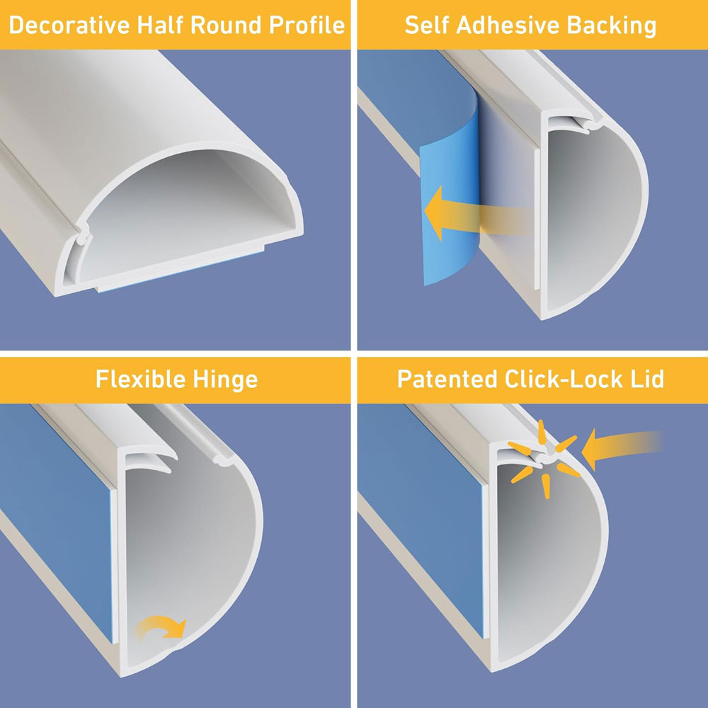 D-Line mini cable trunking - features