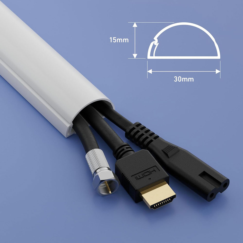 D-Line mini cable trunking - size