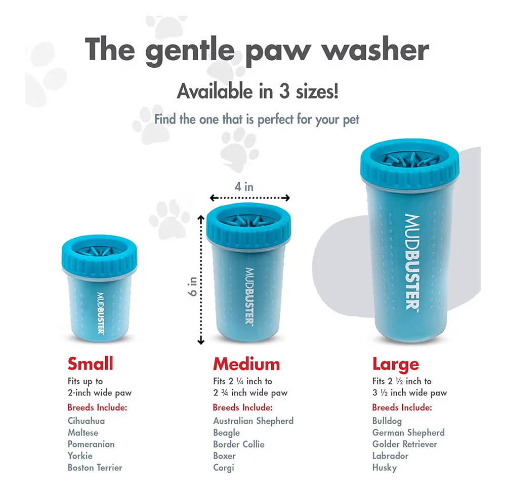 Dexas MudBuster Portable Dog Paw Cleaner - sizes