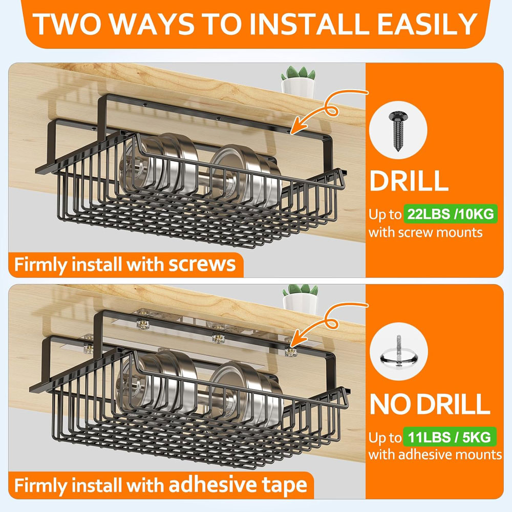 ENONCI self-adhesive under-desk drawer - installation