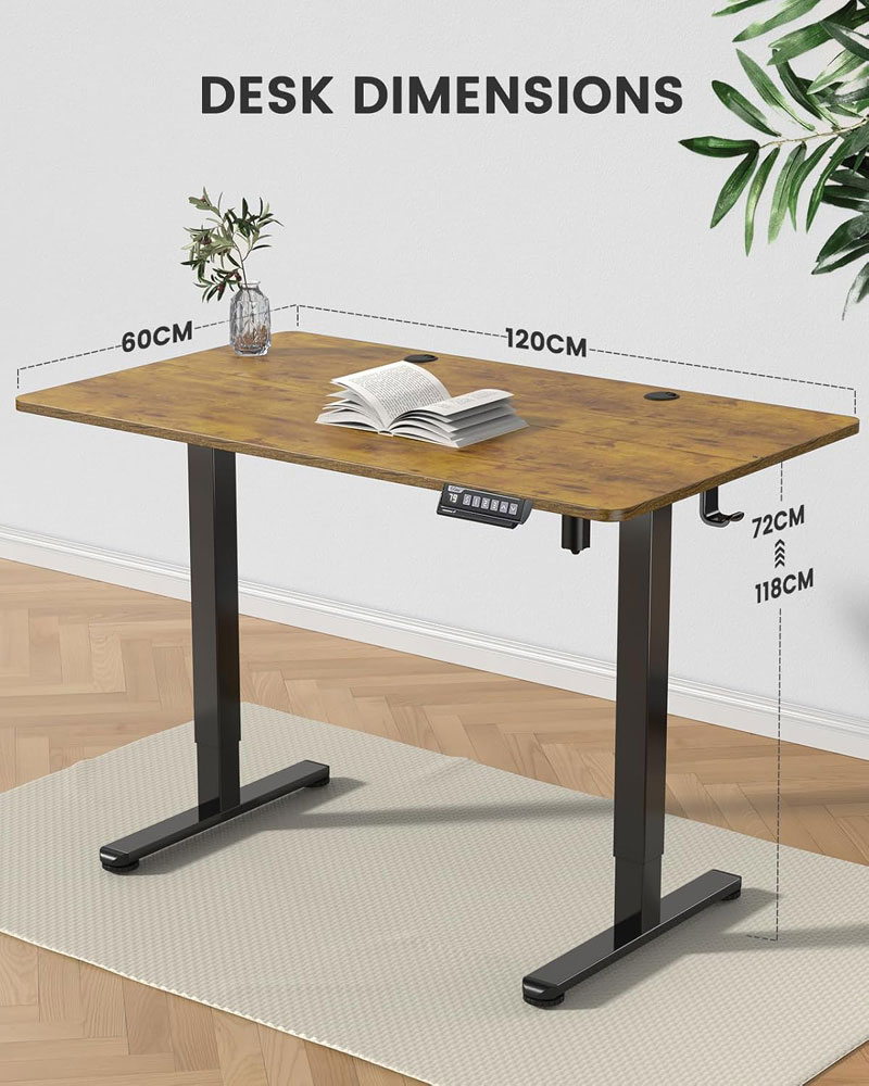 ErGear Electric Standing Desk - dimensions