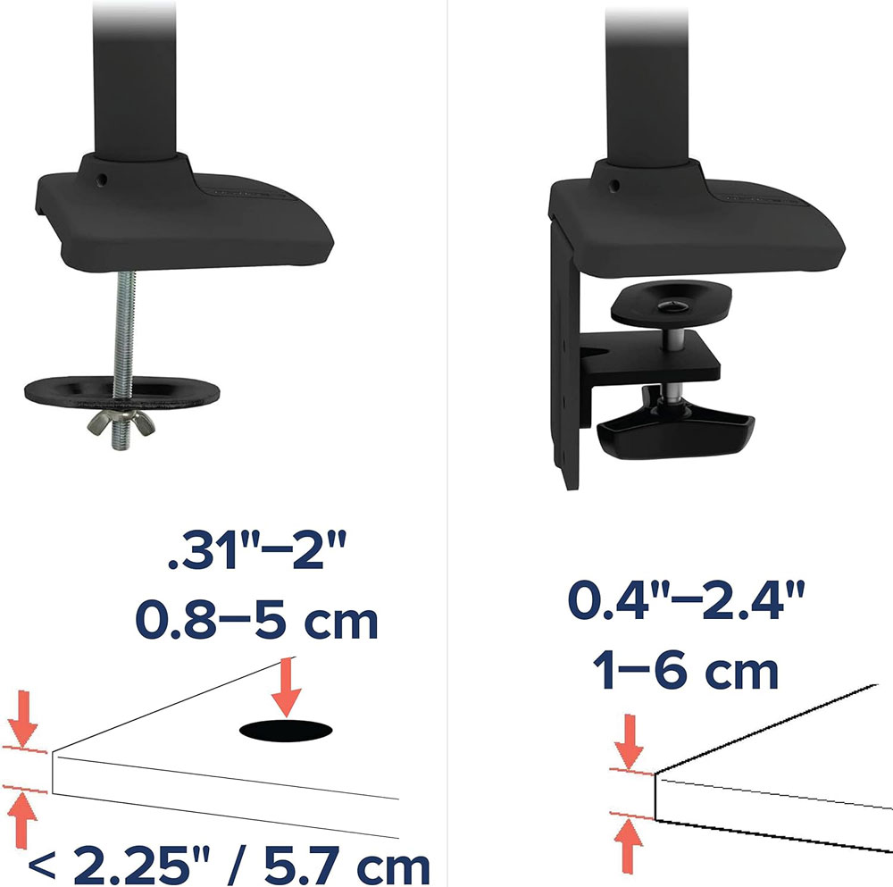 Ergotron LX monitor arm - fixings