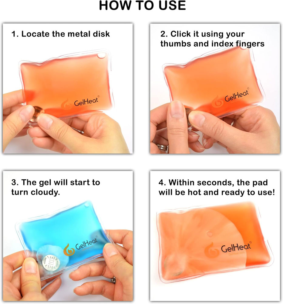 GelHeat Instant Hand Warmers - how to use