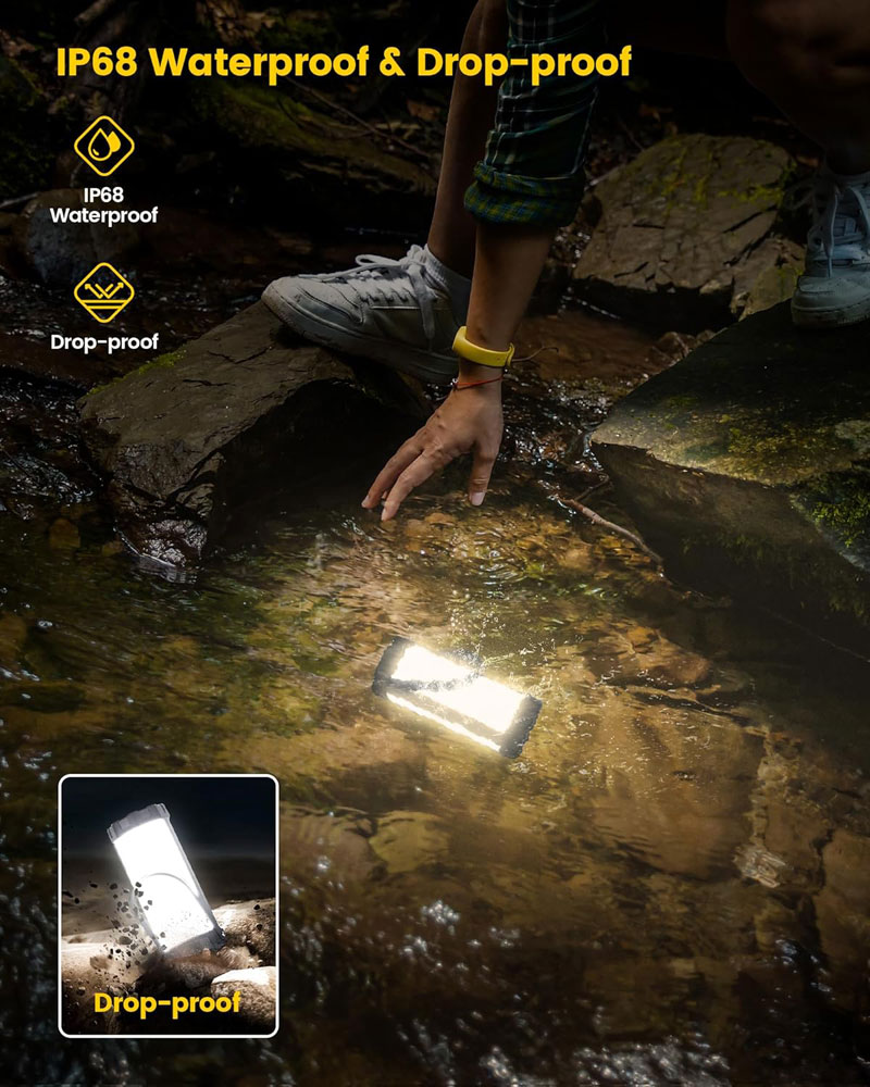 Glocusent Survival Camping Light - waterproof status