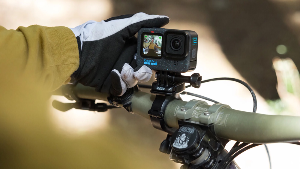 GoPro HERO12 on a bike