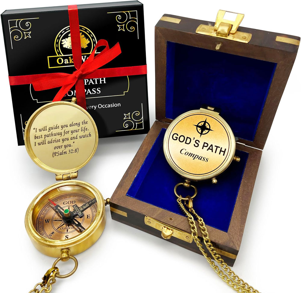 God's Path Brass Compass