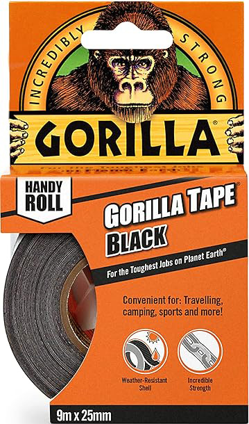 Gorilla Tape Handy Roll Black 9m