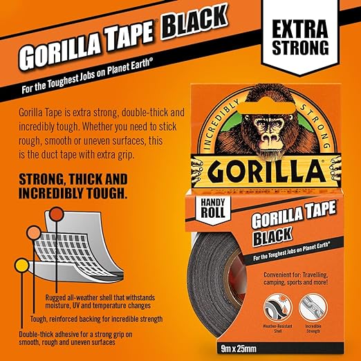 Gorilla Tape Handy Roll Black