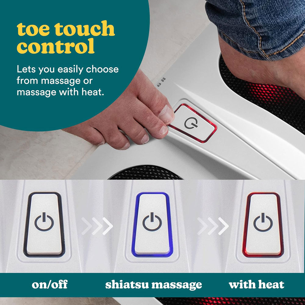 Homedics Shiatsu Foot Massager with Heat - controls