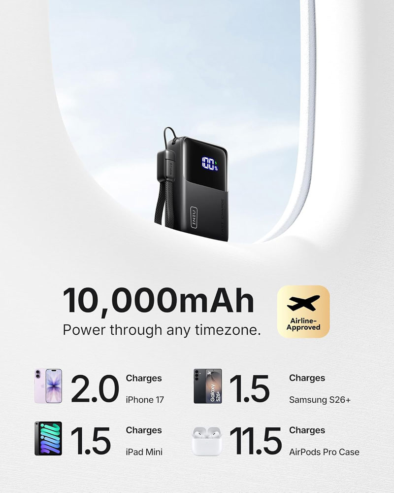 INIU Pocket Rocket P50 - charging capacity