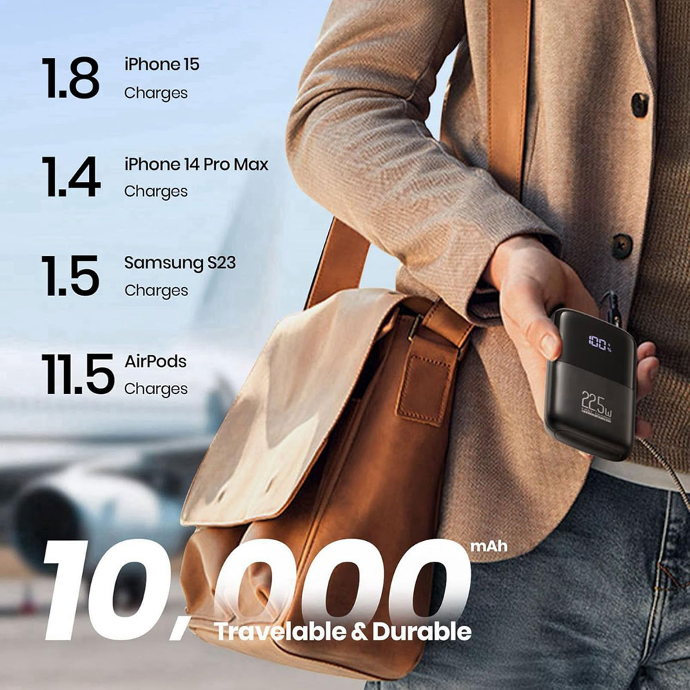 INIU 10,000mAh Mini 22.5W Power Bank - charging capacity