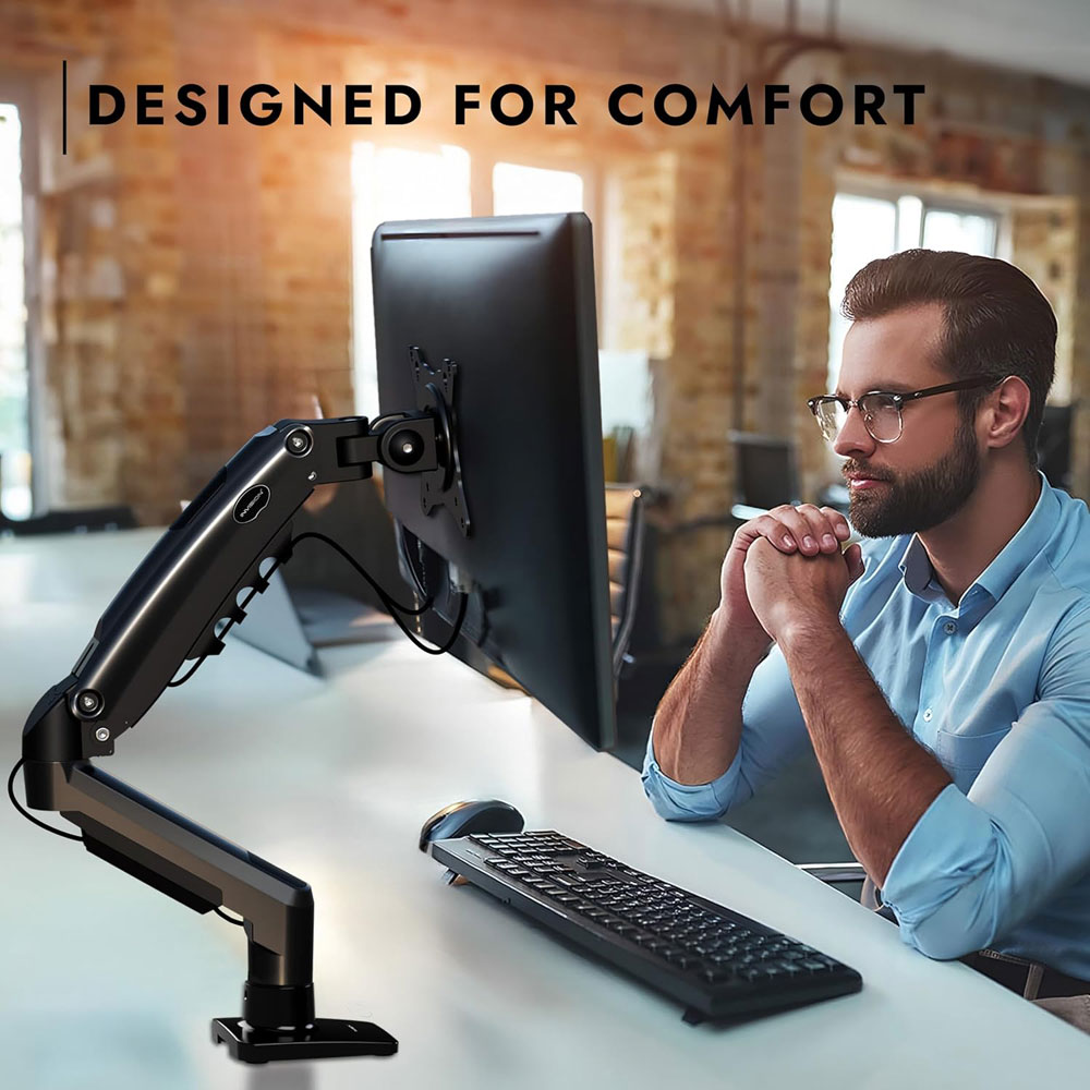 Invision MX200 single monitor arm - in use