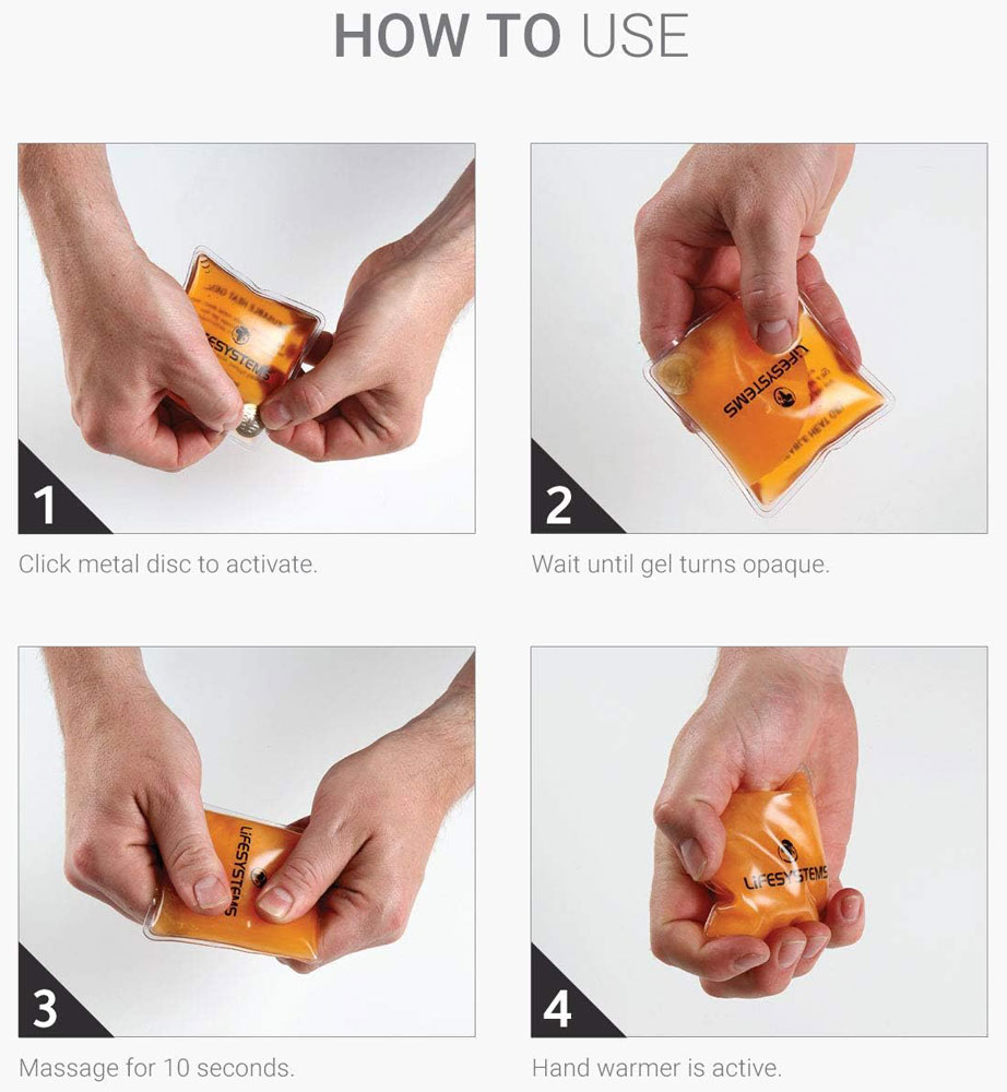 Lifesystems Reusable Hand Warmers - how to use