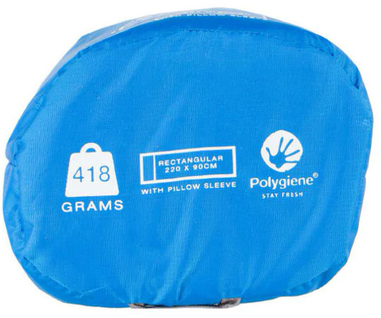 Lifeventure 100% Cotton Sleeping Bag Liner dimensions and weight