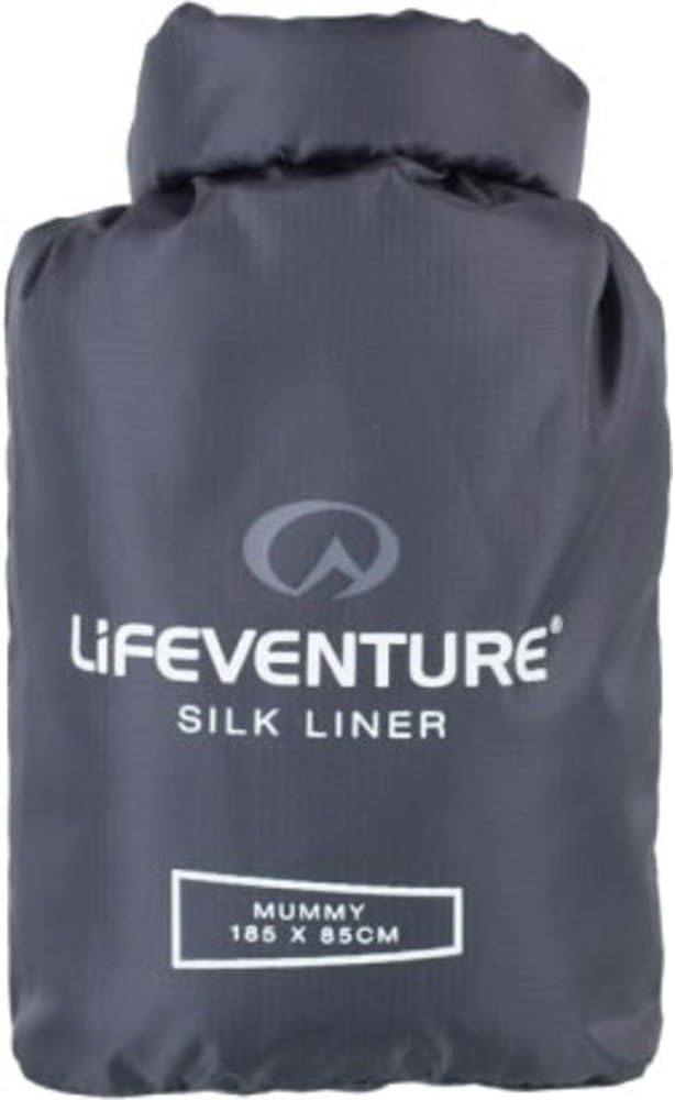 Lifeventure Silk Ultimate Sleeping Bag Liner in a stuff bag