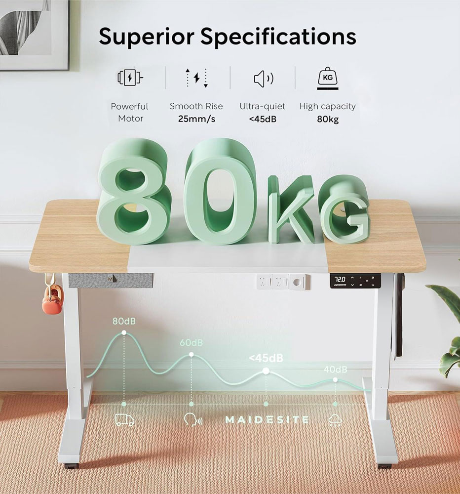 MAIDeSITe Electric Standing Desk - additional features