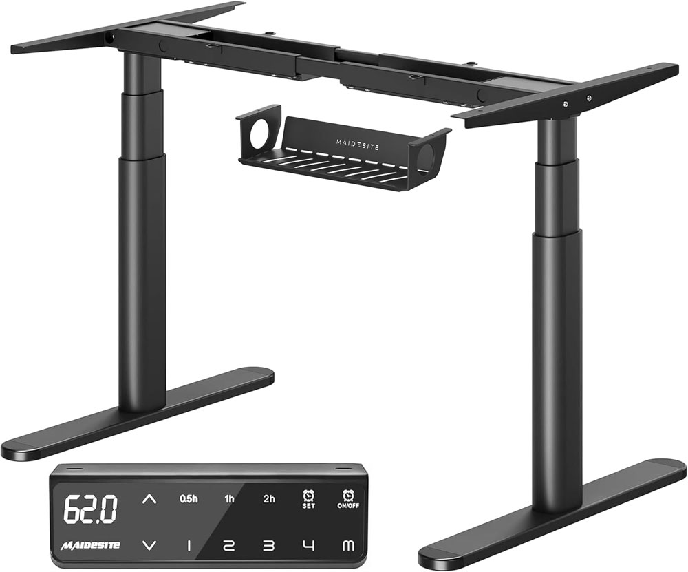 MAIDeSITe TH2 Pro Plus Art Frame-only standing desk with oval legs