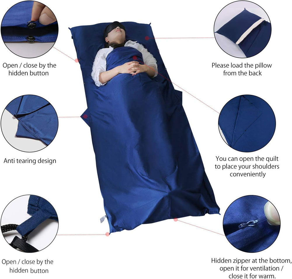 MYCARBON Travel Sleeping Bag Liner features