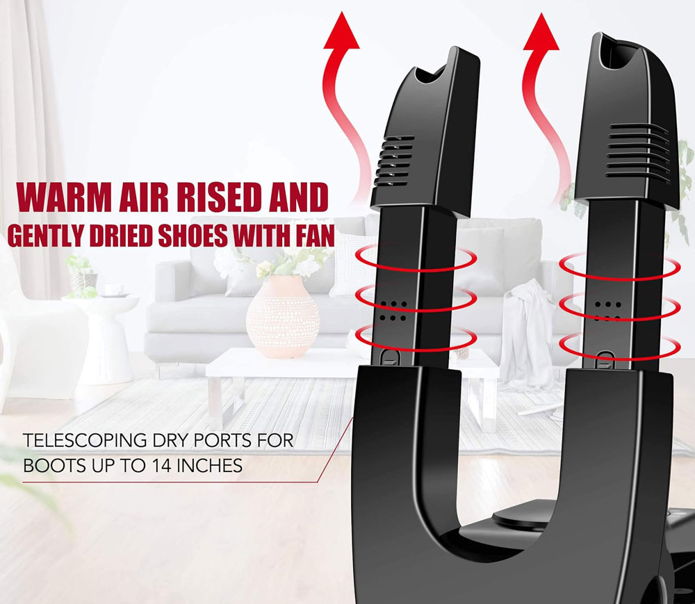 Manledio Portable Electric Shoe and Boots Dryer - how it works